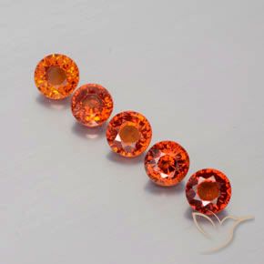 3.17ctw Natural Intense Red Spessartite Garnet, Round, VVS-VS