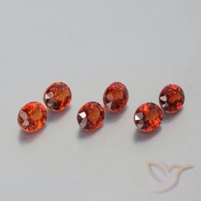 2.90 ctw Red Spessartite Garnet Stones, Natural Spessartite Garnet in Oval Facet Shape for Sale