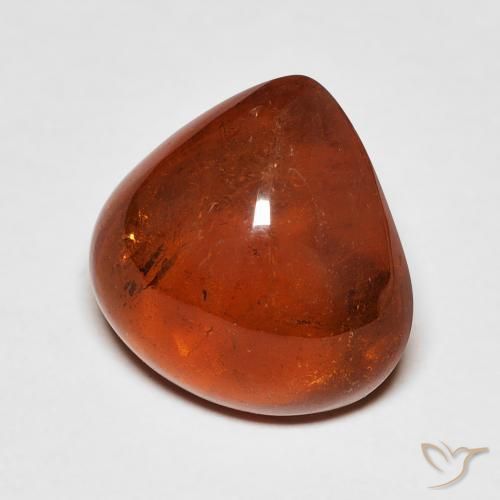 8.27 ct Orange Spessartite Garnet Stone, Natural Spessartite Garnet in Pear Cabochon Shape for Sale
