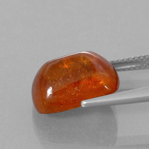 Spessartite Garnet Gemstone in 13.7 x 10.1 mm Size for Sale, Spessartite Garnet Stone in Amber Orange Color