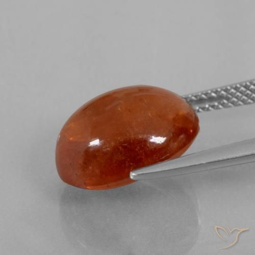 Spessartite Garnet Gemstone in 12.5 x 10.1 mm Size for Sale, Spessartite Garnet Stone in Warm Orange Color