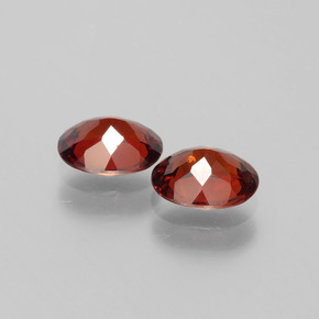 Spessartite Garnet Gemstone in 6.5 x 5.2 mm Size for Sale, Spessartite Garnet Stone in Red Orange Color