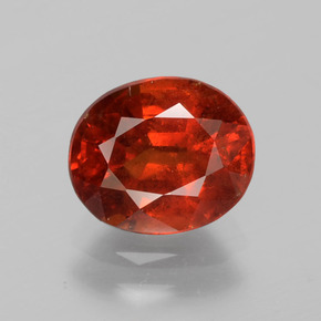 Rojo medio Granate Espesartina Gema - 2.2ct Forma ovalada (ID: 388589)