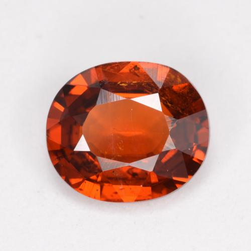Dark Orange Spessartin-Granat Edelstein - 1.2ct Oval facettiert (ID: 388646)