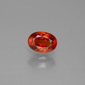 1.17 ct Orange Spessartite Garnet Gemstone, Spessartite Garnet Gem in Oval Facet Shape for Sale.