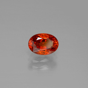 1.17 ct Orange Spessartite Garnet Stone, Natural Spessartite Garnet in Oval Facet Shape for Sale
