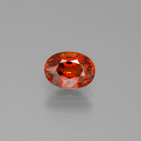1.3ct Oval Facet Red Orange Spessartite Garnet Gem for sale 1.3ct Oval Facet Red Orange Spessartite Garnet Gem (ID: 388700)