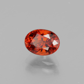 1.58 ct Orange Spessartite Garnet Stone, Natural Spessartite Garnet in Oval Facet Shape for Sale