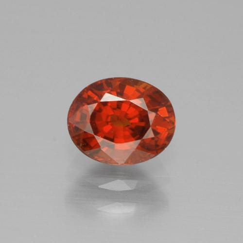 Rouge vif Grenat Spessartite gemme - 1.2ct Ovale facette (ID: 388883)