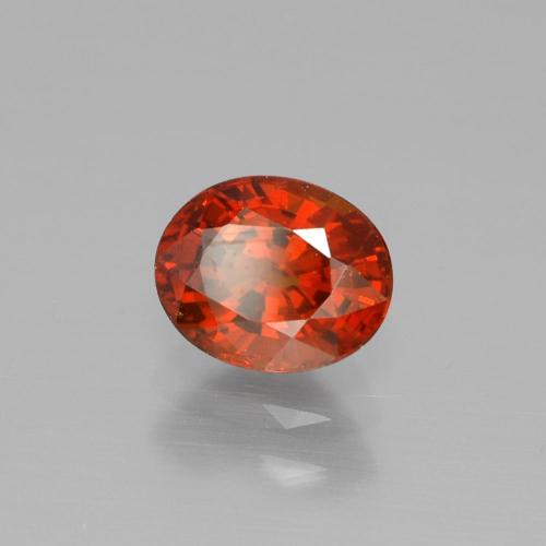 1.22 ct Red Spessartite Garnet Stone, Natural Spessartite Garnet in Oval Facet Shape for Sale