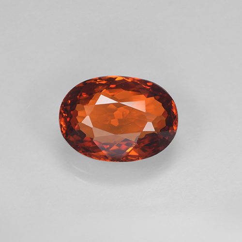 Medium Red Spessartin-Granat Edelstein - 1.4ct Oval facettiert (ID: 388911)