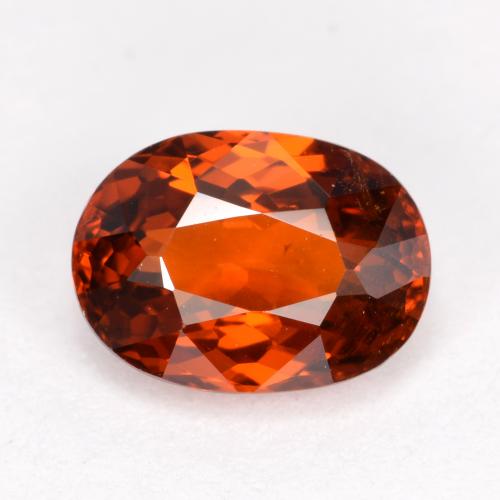 Rojo claro Granate Espesartina Gema - 1.6ct Forma ovalada (ID: 388913)