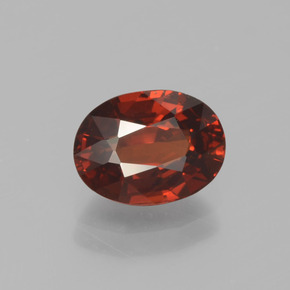1.92 ct Red Spessartite Garnet Stone, Natural Spessartite Garnet in Oval Facet Shape for Sale