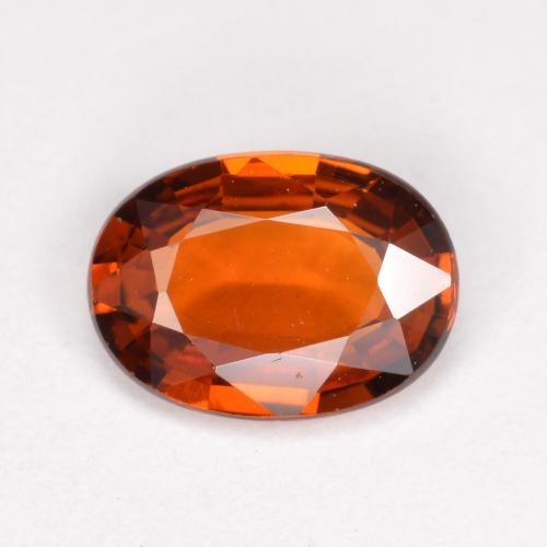 Naranja oscuro Granate Espesartina Gema - 1ct Forma ovalada (ID: 389072)