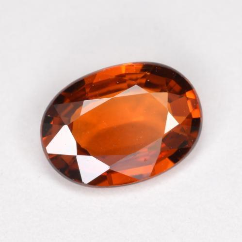 0.98 ct Orange Spessartite Garnet Stone, Natural Spessartite Garnet in Oval Facet Shape for Sale