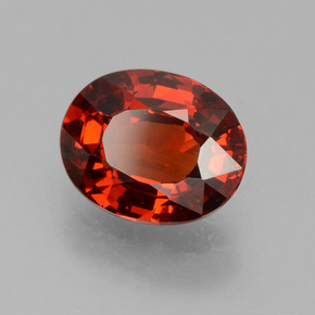 1.15 ct Red Spessartite Garnet Stone, Natural Spessartite Garnet in Oval Facet Shape for Sale