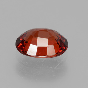 Spessartite Garnet Gemstone in 7 x 5.6 mm Size for Sale, Spessartite Garnet Stone in Currant Red Color