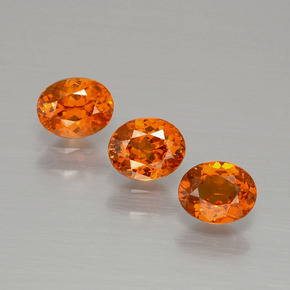 Medium Orange Гранат Спессарит Камень - 0.4ct Фасетный Овал (ID: 390016)