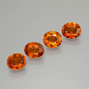 2.33 ctw Orange Spessartite Garnet Stones, Natural Spessartite Garnet in Oval Facet Shape for Sale