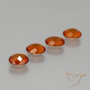Spessartite Garnet Gemstones in 5.3 x 4.3 mm Size for Sale, Spessartite Garnet Stones in Fire Orange Color