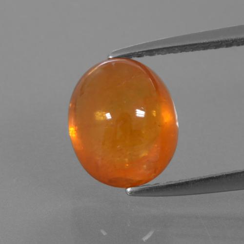 Medium Orange Spessartite Garnet Gem - 4.7ct Oval Cabochon (ID: 390261)
