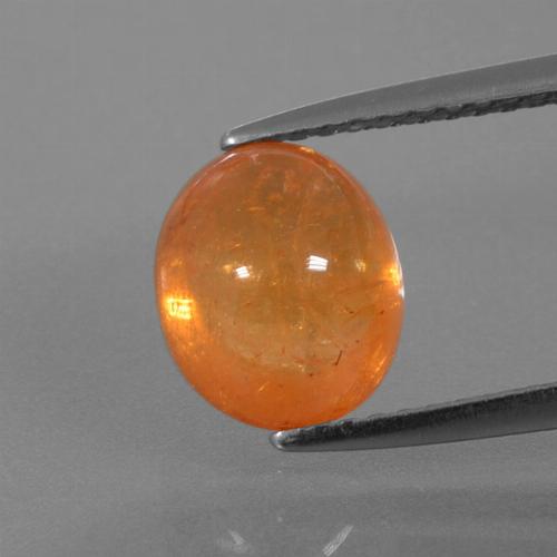 Ярко-оранжевый Гранат Спессарит Камень - 3.9ct Овал Кабошон (ID: 390268)