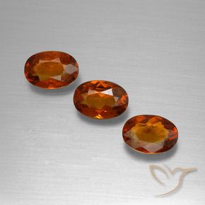 1.68 ctw Orange Spessartite Garnet Stones, Natural Spessartite Garnet in Oval Facet Shape for Sale