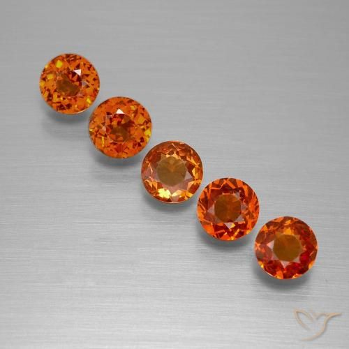 1.71ctw Natural Medium Red Spessartite Garnet, Round, VS