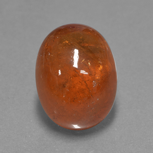 Grenat Spessartite Ovale en damier des États-Unis 12,33 ct, dimension 14,2 x 10,8mm, pureté Transparent, pierre gemme naturelle Non traité, 1 pièce Grenat Spessartite de couleur Ambre orange, dureté Mohs de 6.5 à 7.5 convient aux bijoux de tous les jours, pierre de sagesse, Photo A