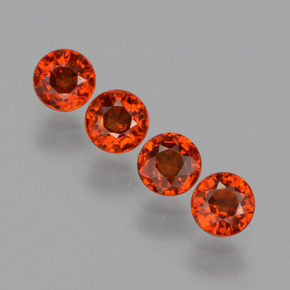 0.5ct Round Facet Orange Spessartite Garnet for sale thumb image of 0.5ct Round Facet Orange Spessartite Garnet (ID: 401588)