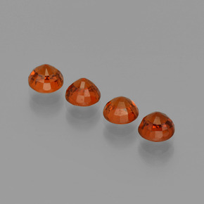 Spessartite Garnet Gemstones in 4.6 mm Size for Sale, Spessartite Garnet Stones in Fire Red Color