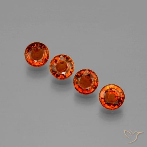 2.23ctw Natural Fire Orange Spessartite Garnet, Round, VVS-VS