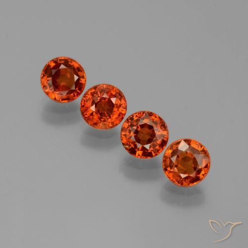 2.84ctw Natural Medium Dark Red Spessartite Garnet, Round, VS