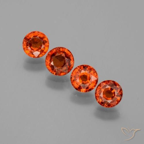 2.78ctw Natural Amber Orange Spessartite Garnet, Round, VS