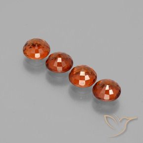 Spessartite Garnet Gemstones in 5 mm (calibrated) Size for Sale, Spessartite Garnet Stones in Warm Orange Color