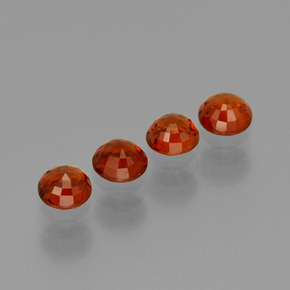 Spessartite Garnet Gemstones in 4.5 mm (calibrated) Size for Sale, Spessartite Garnet Stones in Candy Red Color