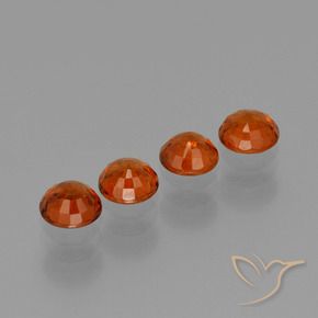 Spessartite Garnet Gemstones in 5 mm (calibrated) Size for Sale, Spessartite Garnet Stones in Medium Red Color
