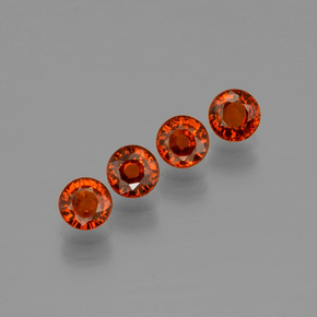 1.89 ctw Red Spessartite Garnet Stones, Natural Spessartite Garnet in Round Facet Shape for Sale