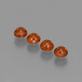 Spessartite Garnet Gemstones in 4.3 mm Size for Sale, Spessartite Garnet Stones in Deep Red Color