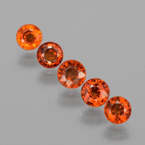 Medium Orange Granato spessartite Gem - 0.5ct Sfaccettatura rotonda (ID: 401928)