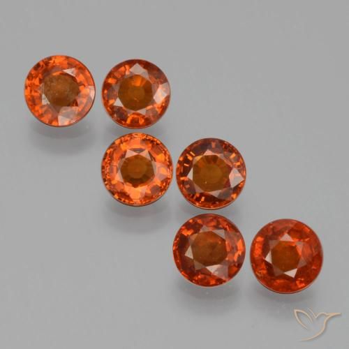 2.90ctw Natural Intense Red Spessartite Garnet, Round, VVS-VS