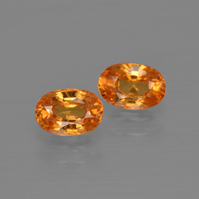 1.48 ct Orange Spessartite Garnet Gemstone, Spessartite Garnet Gem in Oval Facet Shape for Sale.