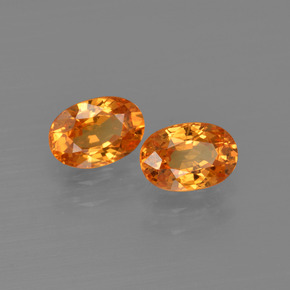 1.48 ct Orange Spessartite Garnet Stone, Natural Spessartite Garnet in Oval Facet Shape for Sale