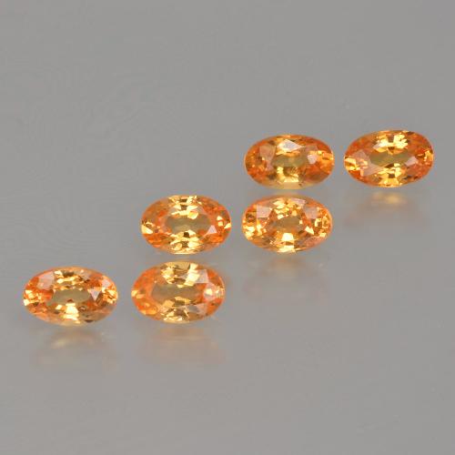 Arancione brillante Granato spessartite Gem - 0.4ct Ovale sfaccettato (ID: 402257)