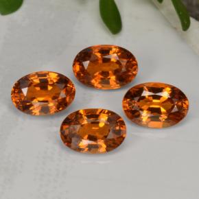 2.95 ctw Orange Spessartite Garnet Stones, Natural Spessartite Garnet in Oval Facet Shape for Sale