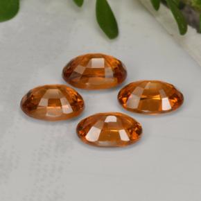 Spessartite Garnet Gemstones in 6.2 x 4.2 mm Size for Sale, Spessartite Garnet Stones in Reddish Orange Color