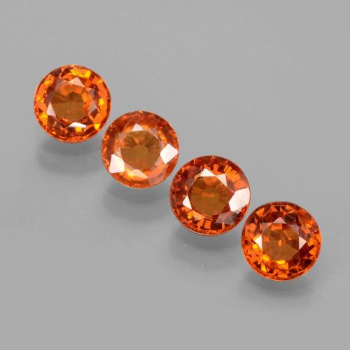0.6ct Round Facet Orange Spessartite Garnet Gem for sale 0.6ct Round Facet Orange Spessartite Garnet Gem (ID: 402384)