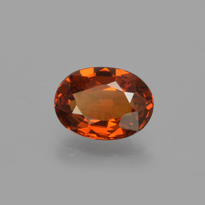 1.04 ct Red Spessartite Garnet Stone, Natural Spessartite Garnet in Oval Facet Shape for Sale