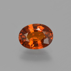 Fire Red Spessartin-Granat Edelstein - 1.1ct Oval facettiert (ID: 404167)