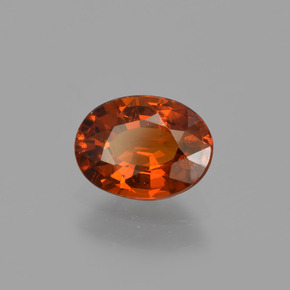 1.11 ct Red Spessartite Garnet Stone, Natural Spessartite Garnet in Oval Facet Shape for Sale